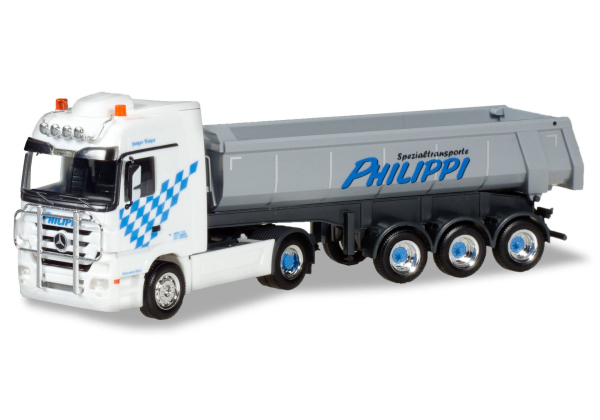 Herpa 930734 Mercedes-Benz LH Rundmulden-Sattelzugmaschine "Philippi"
