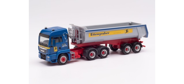 Herpa 942805 MAN TGS LX Euro6 Facelift Carnehl-Rundmulden-Sattelzug “Ettengruber“