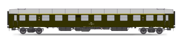 JC90400 UIC-X Reisezugwagen, 1. + 2. Klasse, grüne Lackierung, Epoche III