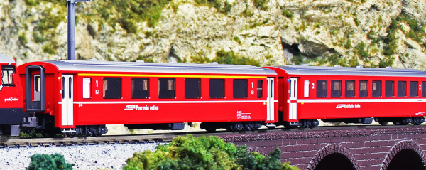 KATO 10-1414 4er Set Personenwagen EW I RhB, Ep.V-VI, Set B