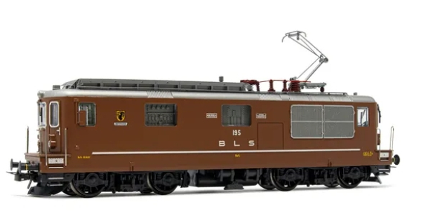 HR2814 BLS, Elektrolokomotive Re 4/4 in brauner Lackierung, BLS 195 "Unterseen", Ep. V