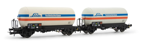 HR6643 DB, 2-tlg. Set 2-achs. Gaskesselwagen der Bauart Zgs, „Linde“