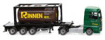 Wiking 053606 Tankcontainersattelzug 20' (MAN TGX Euro 6c) "Rinnen"